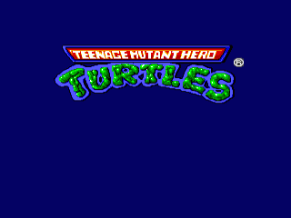 Teenage Mutant Hero Turtles title screen for Amiga